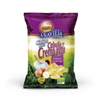 Patatas Fr.Crema Agria y Cebolla bio 125g Añavieja