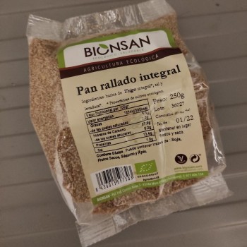 PAN RALLADO integr. bio 250 gr Bionsan